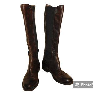 Vince Camuto "Kent" Chocolate Brown Leather Riding Boots Size 10B